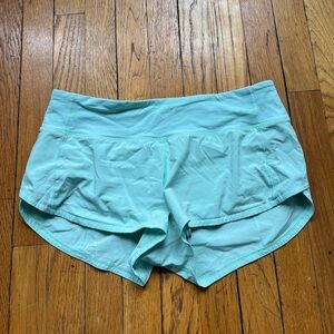 Teal Lululemon Speed Up Short 2.5